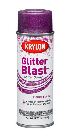 Krylon K03815000 Glitter Blast Spray Paint, Fierce Fuchsia, 5.75 Oz