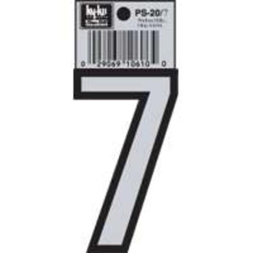 Hy-Ko PS-20/7 Reflective Vinyl House Number #7, 3-1/4"