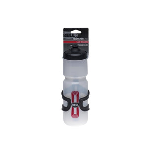 Bell Sports 7151855 Quencher Plastic Water Bottle and Cage, Clear Black, 26 Ounce