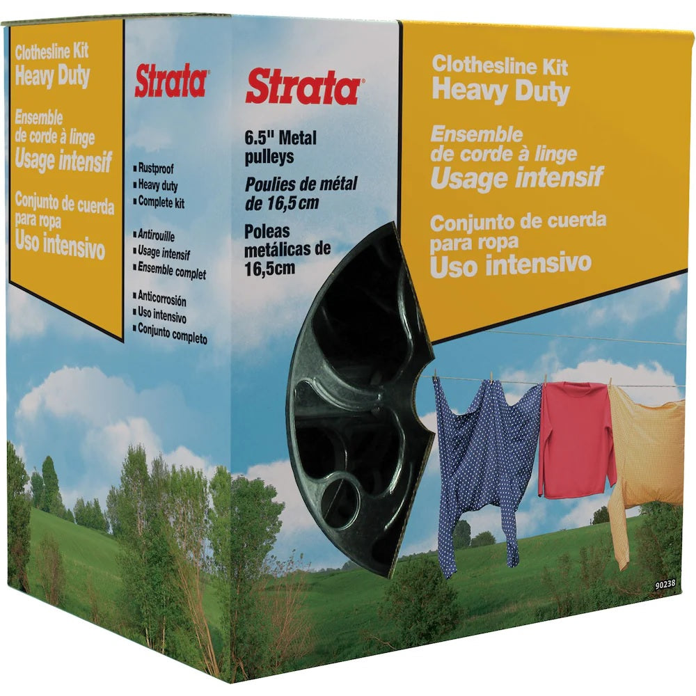 Ben-Mor 90238 Strata Heavy Duty Clothesline Kit, 150 Feet, Steel