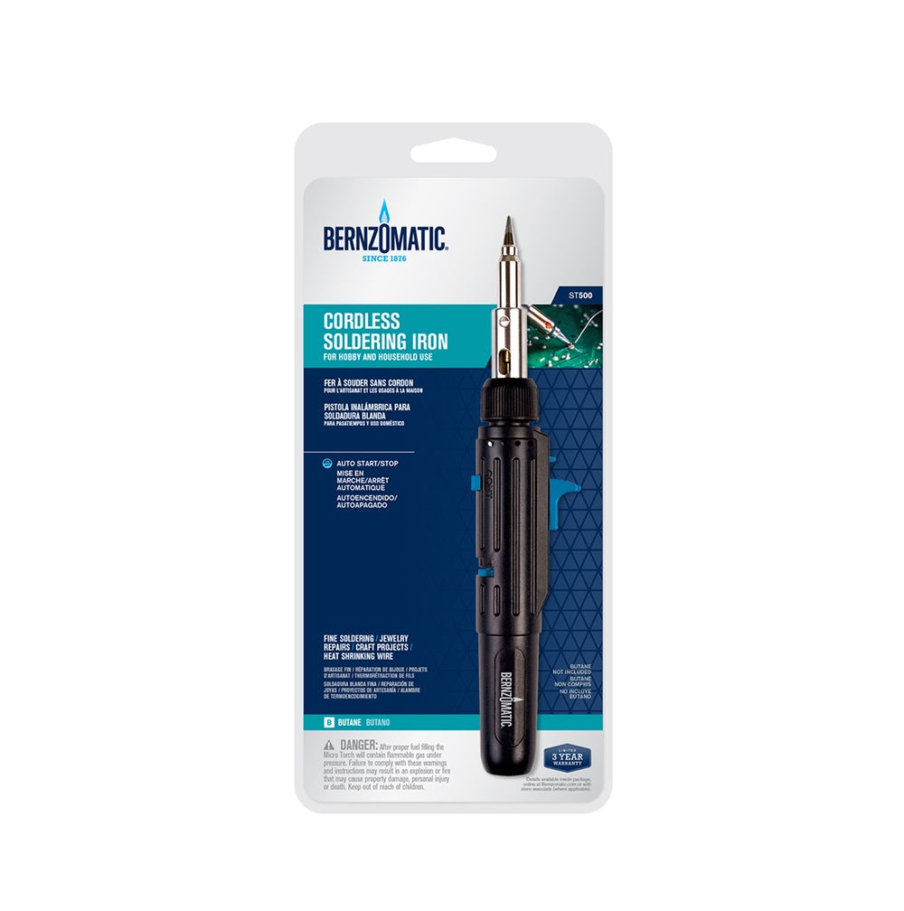 Bernzomatic ST500 Cordless Soldering Iron, Black Toolbox Supply