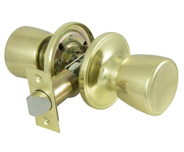 ProSource TS730V-PS 6-Way Adjustable Passage Knob, Metal, Polished Brass