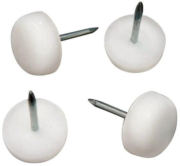Prosource FE-S513-PS Nail-On Plastic Tack Furniture Glides, 5/8", 12/Pack