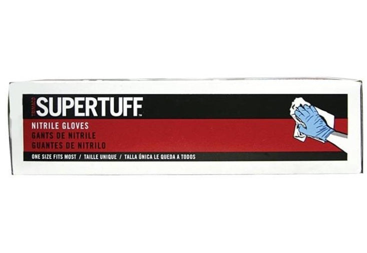 Trimaco 01814 Supertuff Powder Free Gloves, Blue, Nitrile