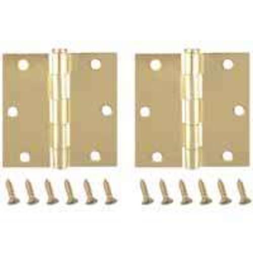 Mintcraft BH-202SB Square Corner Hinge 3.5X3.5 Satin Brass