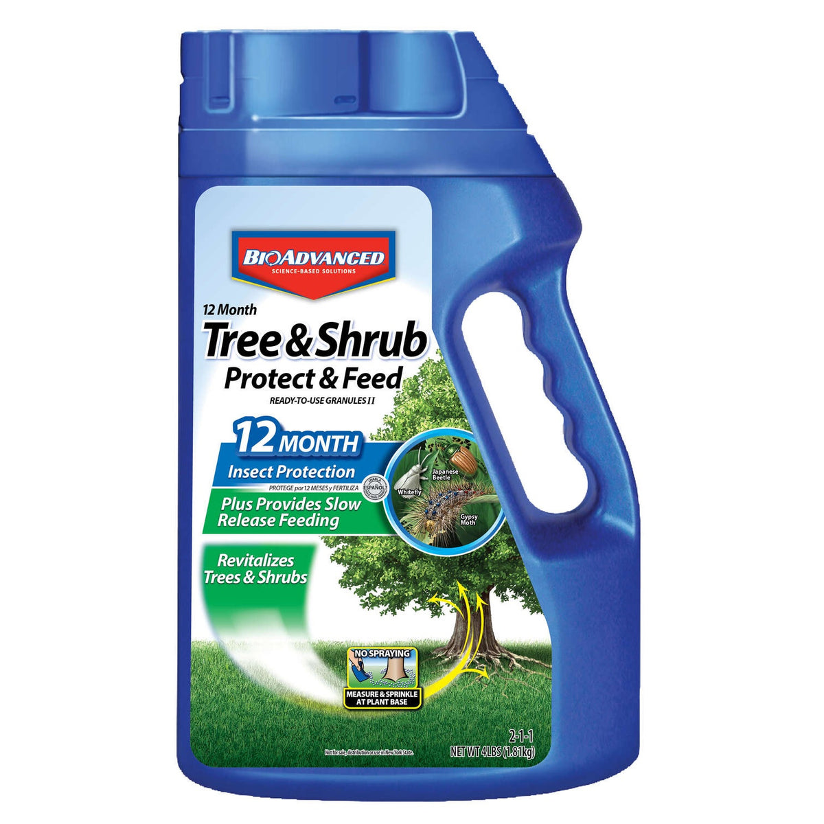 BioAdvanced 701900B Tree & Shrub Protect & Feed Granules, 4 LBS