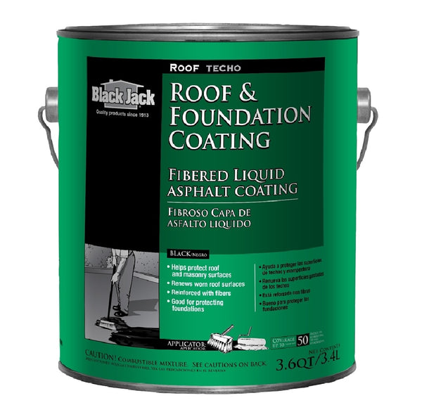 Black Jack 6125-9-34 Gloss Roof And Foundation Coating, Black