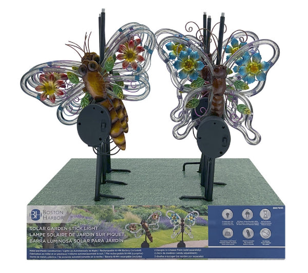 Boston Harbor 26144 Solar Garden Stick Light, 1.2 Lumens