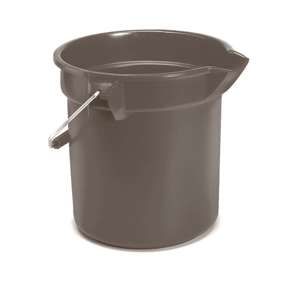 Brute FG296300GRAY Professional Plus Round Bucket, 10 Quart Capacity, Gray