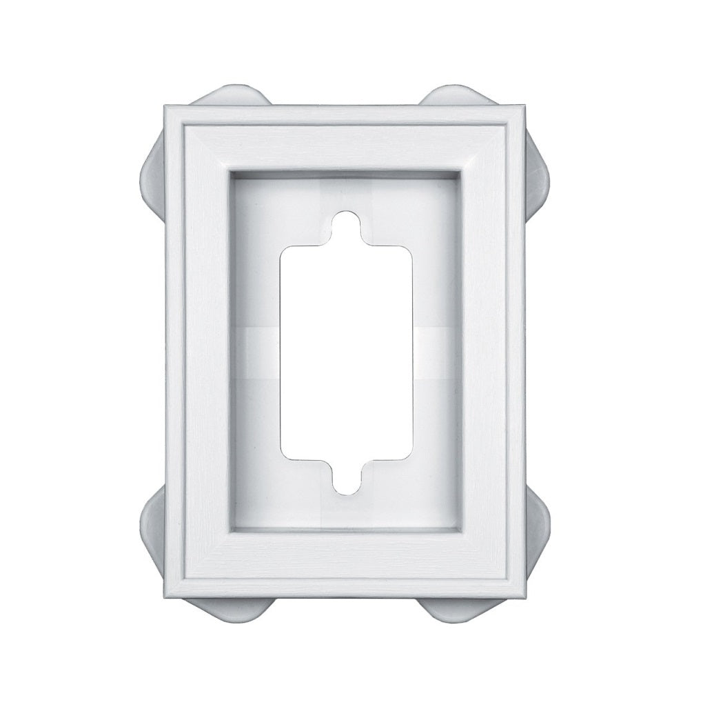 Builders Edge 130030002001 Recessed Mini Mounting Block, White