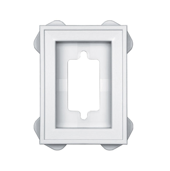 Builders Edge 130030002001 Recessed Mini Mounting Block, White