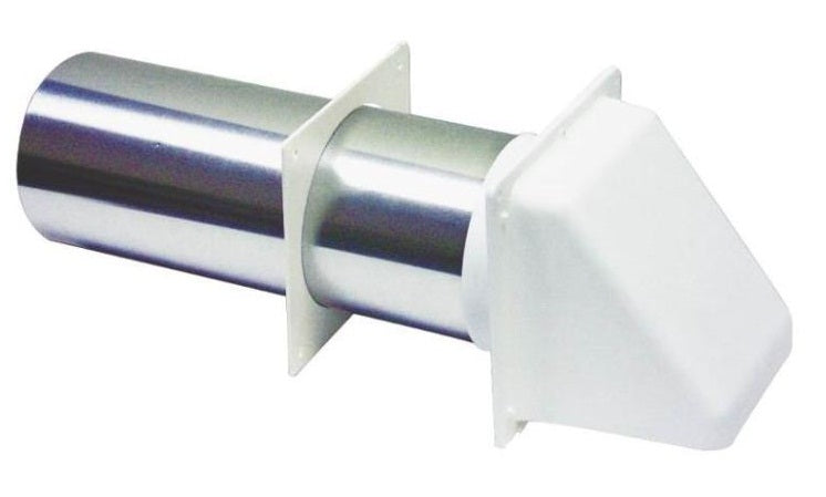 Lambro 224W Plastic Dryer Vent Hood, White, 4"