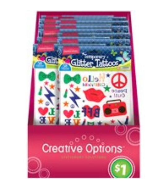 Creative Options 9911 Glitter Tattoos Kids