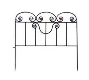 Mintcraft W52359-3L Decorative  Scroll Garden  Fence, Matte Black