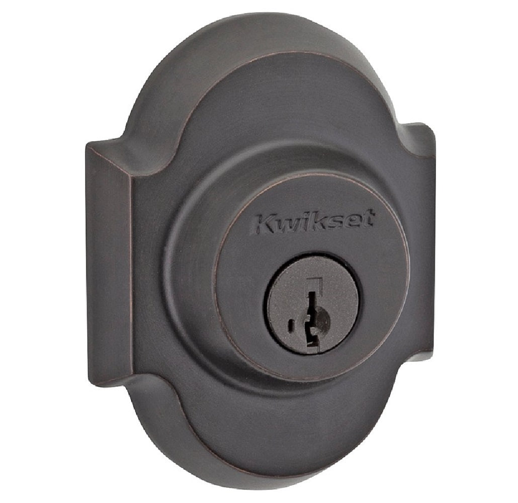 Kwikset 99800-125 Single-Cylinder Deadbolt, Venetian Bronze, Metal