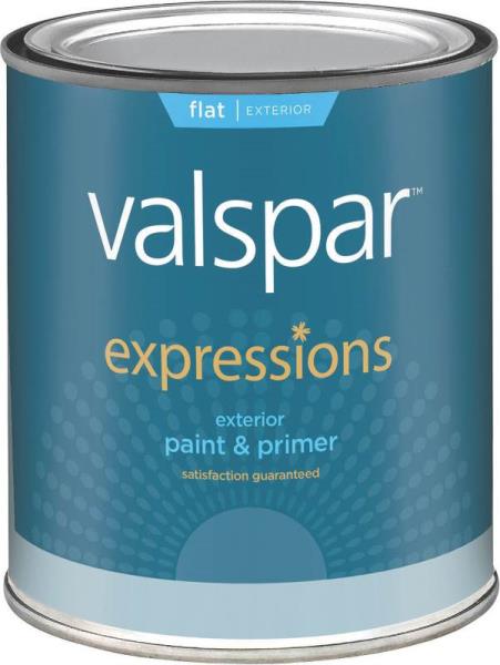Valspar 17102 Expressions Exterior Latex Paint, Flat, Pastel Base, 1 Quart