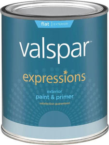 Valspar 17102 Expressions Exterior Latex Paint, Flat, Pastel Base, 1 Quart