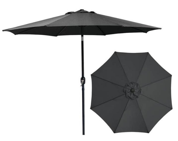 Seasonal Trends 62104 Crank  Market Umbrella, Black, 9&#039;