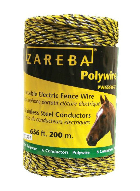 Zareba PW656Y6-Z Poly Fence Wire, 200 Meter, 6 Conductors
