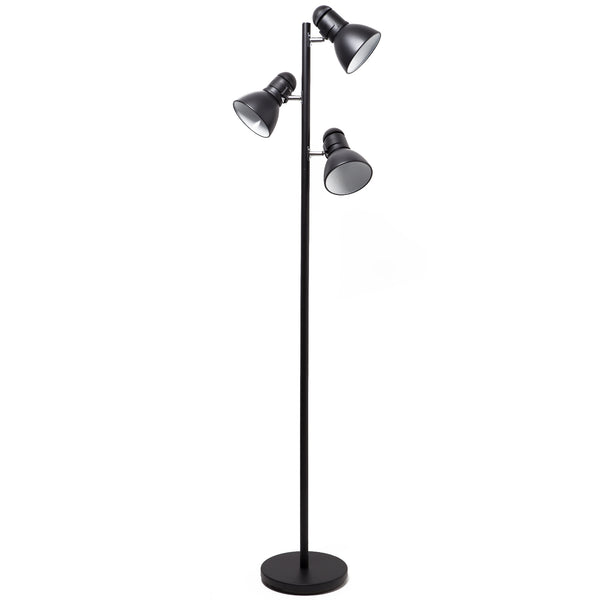 Boston Harbor TL-TREE-134-BK-3L Adjustable 3-Light Tree Floor Lamp, Black, 65"