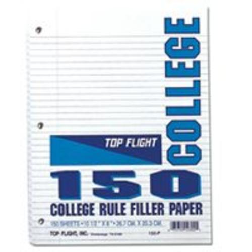 Top Flight 155P College Rule Filler Paper, White