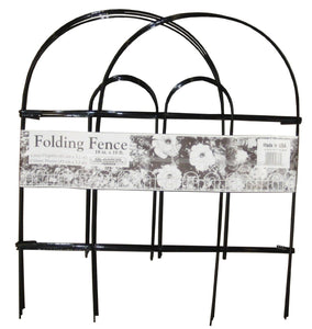 Glamos 776777 Folding Wire Fence, Black, 18" x 10'