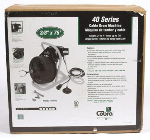 Cobra Products 90040 Cable Drum Machine, 3/8"x75'