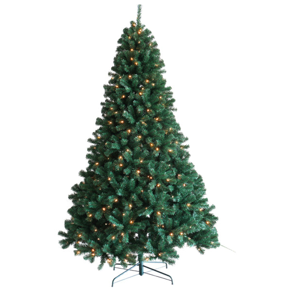Santas Forest 61990 Prelit Christmas Tree, Clear Light, 9 Ft