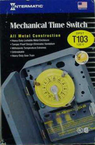 Intermatic T103 Indoor Time Switch, 125 Volts, 40 Amp