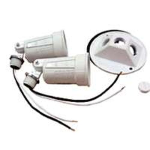 Bell Weatherproof 5625-1 Round Cover With 2 Lampholders, White