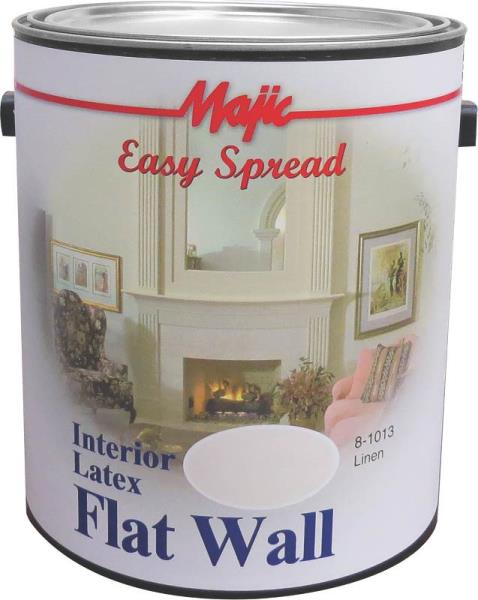 Majic 8-1013 Easy Spread Interior Latex Flat Wall Paint, Linen