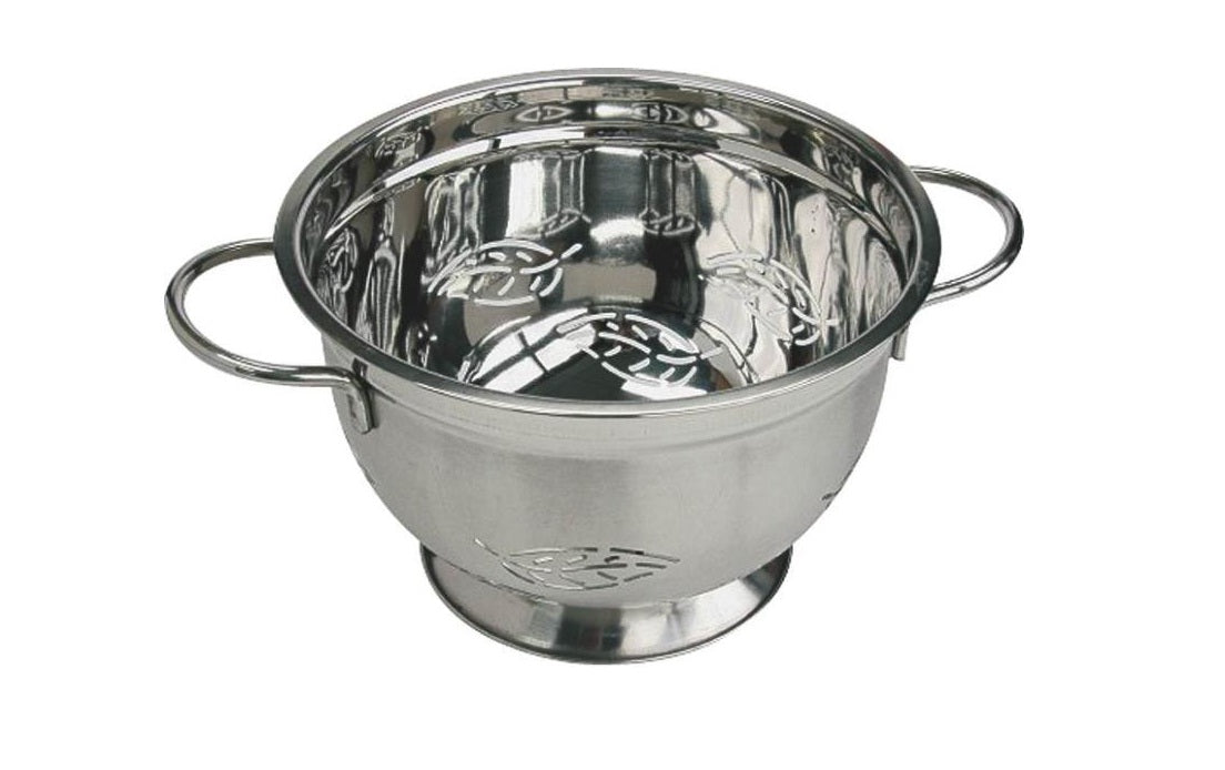 Chef Craft 21600 Leaf Design Colander, Stainless Steel, 5 Qt