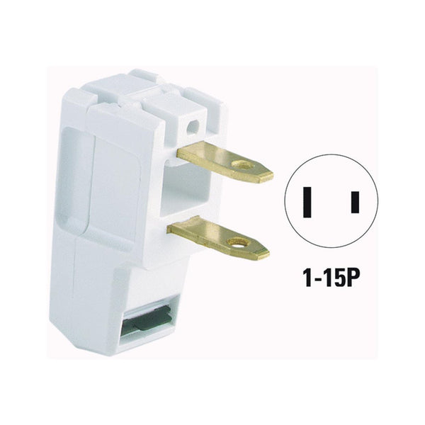 Cooper Wiring BP2600-6W-L Plastic Super Plug, White