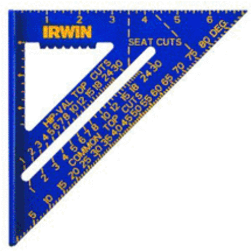 Irwin 1794463 Hi-Contrast Aluminum Rafter Square, 7"