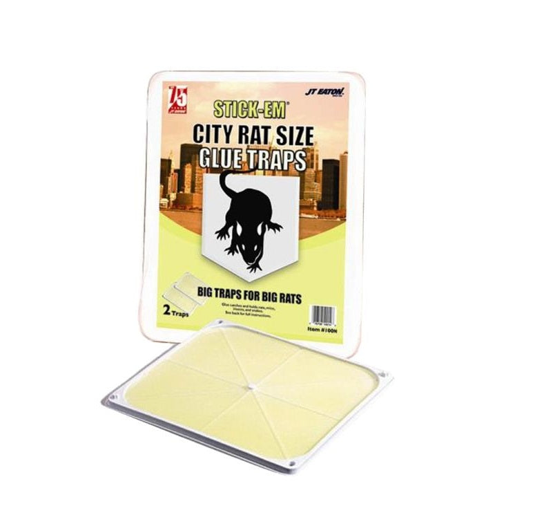 J.T. EATON 100N-6 Stick-Em City Rat and Snake Glue Traps