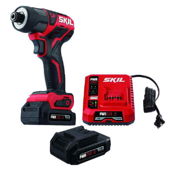 Skil ID574402 Cordless Brushless 2-Speed Impact Driver Kit, 12 Volts