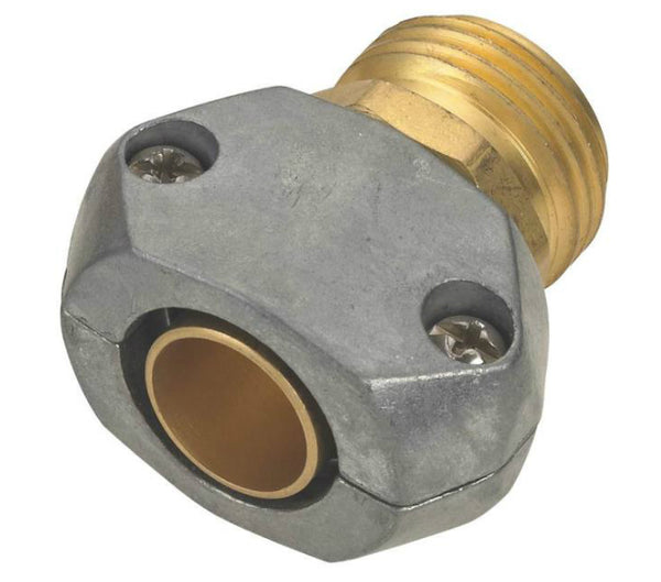 Landscapers Select GC534 Garden Hose Coupling, Brass and silver, 5/8 in to 3/4 in
