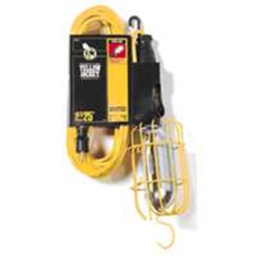 Yellow Jacket 2893 Work Light with Outlet & Metal Guard, 6' 16/3 Cord, 75W