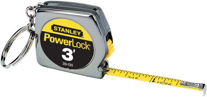 Stanley 39-130 Key Ring Tape Rule With Slide Lock, 1/4" x 3'