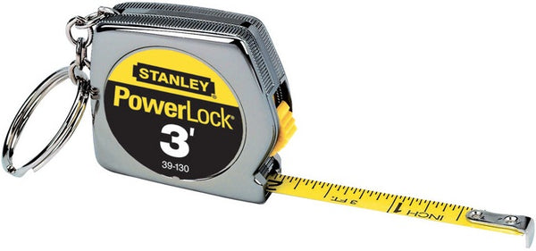 Stanley 39-130 Key Ring Tape Rule With Slide Lock, 1/4" x 3&#039;