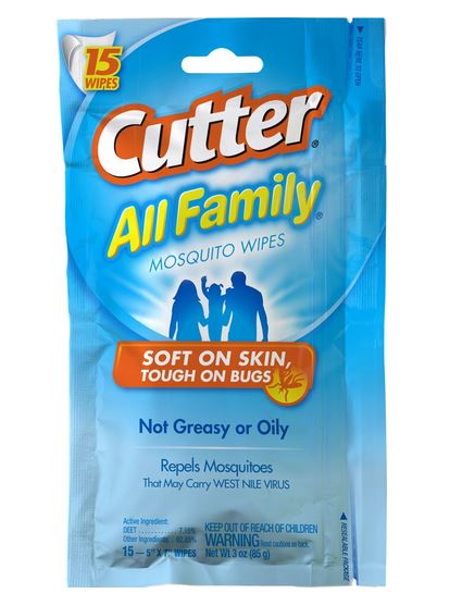 Cutter HG-95838 Insect Repellent Wipes, 15 Count