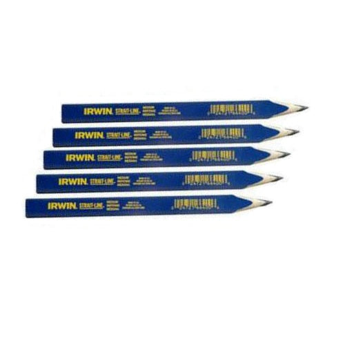 Strait-Line 66300 Medium Lead Carpenter's Pencil, 12 Pieces, 7"