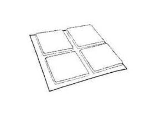 Mintcraft FE-50227 Light Duty Felt Pads, 1" x 1", White