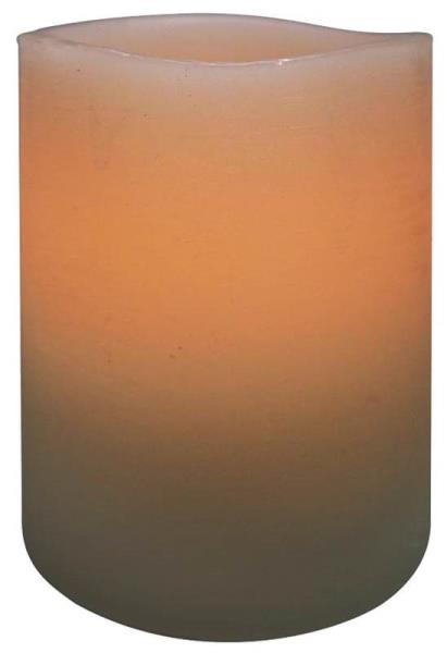 Holiday Basix E03388 Flameless Real Wax LED Piller Candle, 4"