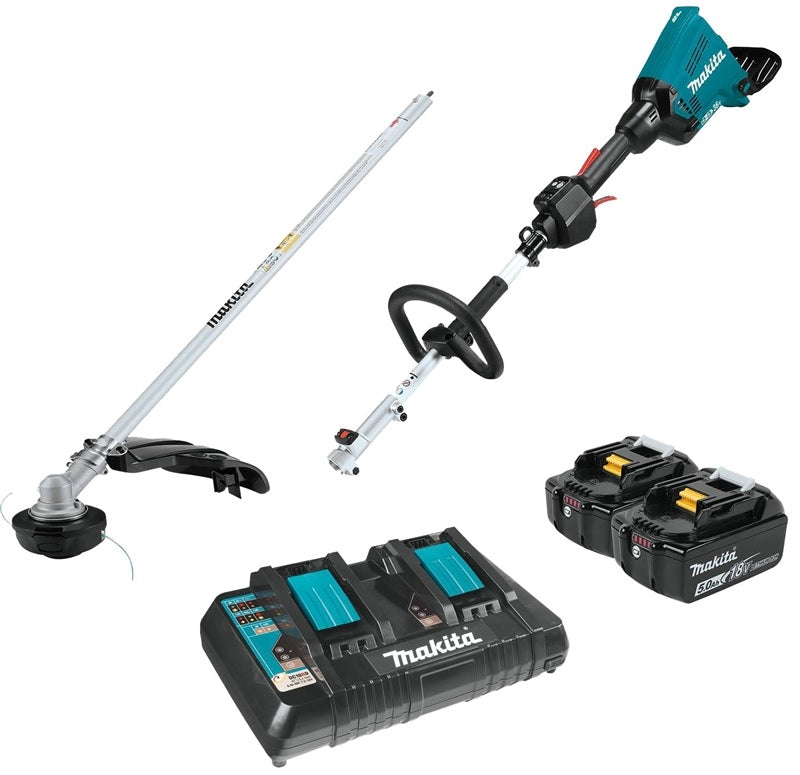 Makita XUX01M5PT Cordless Couple Shaft Power Head Kit, 18 Volts