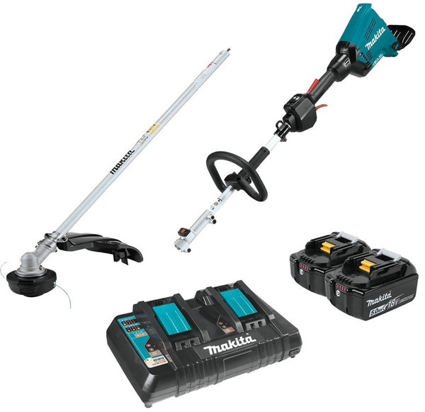 Makita XUX01M5PT Cordless Couple Shaft Power Head Kit, 18 Volts