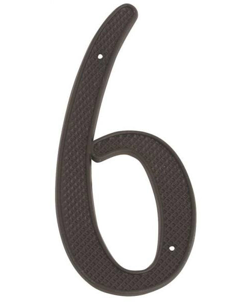 Prosource N-016-PS House Numbers 6 , Black, 4"