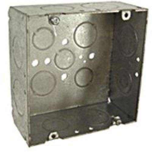 Raco 8265 Outlet Square Box, Steel, 4-11/16"