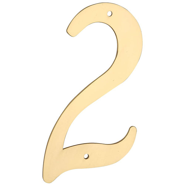 National Hardware N211-607 V1901 #2 House Numbers, Solid Brass, 4"