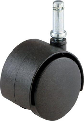 Shepherd 9673 Twin Wheel Caster 3/8" x 1", Black